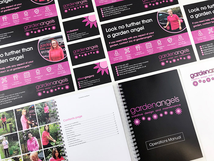 Garden Angels marketing material composition
