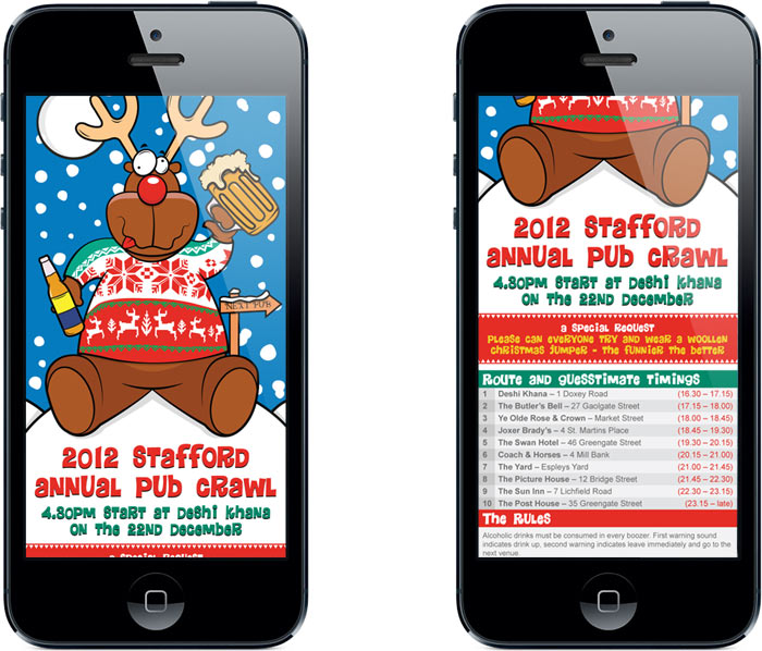 2012 Christmas Pub Crawl website